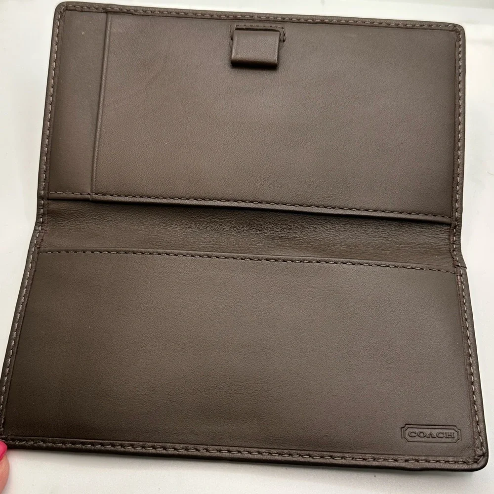 Coach Brown and Tan  checkbook Wallet